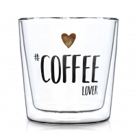 Doppelwand Glas 0,3 L - Coffee Lover Trendglas DW