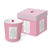 Porzellan-Henkelbecher - Guter Tag Trend