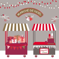 20 Servietten 33x33 cm - Christmas Market 