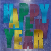 20 Servietten 33x33 cm - Colourful Happy New Year 