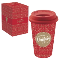 Porzellan Mug To-Go 350ml - MERRY CHRISTMAS