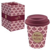 Porzellan Mug To-Go 220ml - FOLLOW YOUR DREAMS