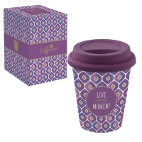 Porzellan Mug To-Go 220ml - LIVE EVERY MOMENT