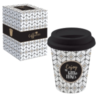 Porzellan Mug To-Go 220ml - ENJOY LITTLE THINGS