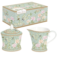 Milchkanne + Zuckerdose - Palace Garden aqua