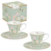 Porzellan-Tasse - Palace Garden aqua