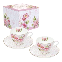 Porzellan-Tasse - Floral Damask
