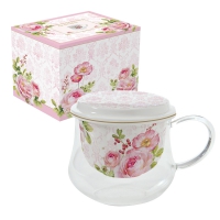 Porzellan-Tasse - Floral Damask