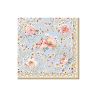 Servietten 33x33 cm - Majestic Flowers