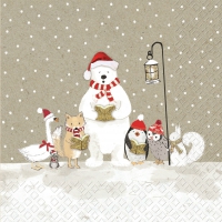 Servietten 33x33 cm - Tommy grau