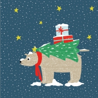 Servietten 33x33 cm - Sam blau dunkel