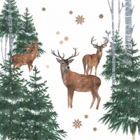 Servietten 33x33 cm - En Forêt d´Hiver