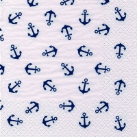Servietten 33x33 cm - Anchor Blue