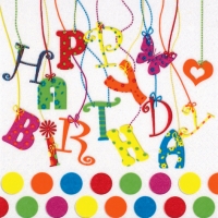 Servietten 33x33 cm - Birthday