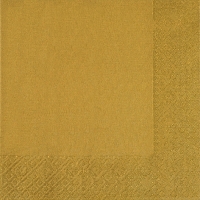 Servietten 33x33 cm - Gold