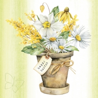Servietten 33x33 cm - Easter Bouquet in Pot Servietten 33x33 cm - Easter Bouquet in Pot