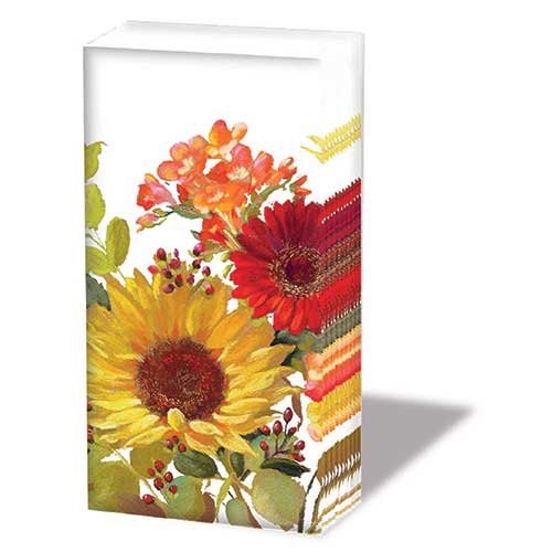 Taschentücher - Sunny Flowers Cream, Blumen Taschentücher - Sunny Flowers Cream