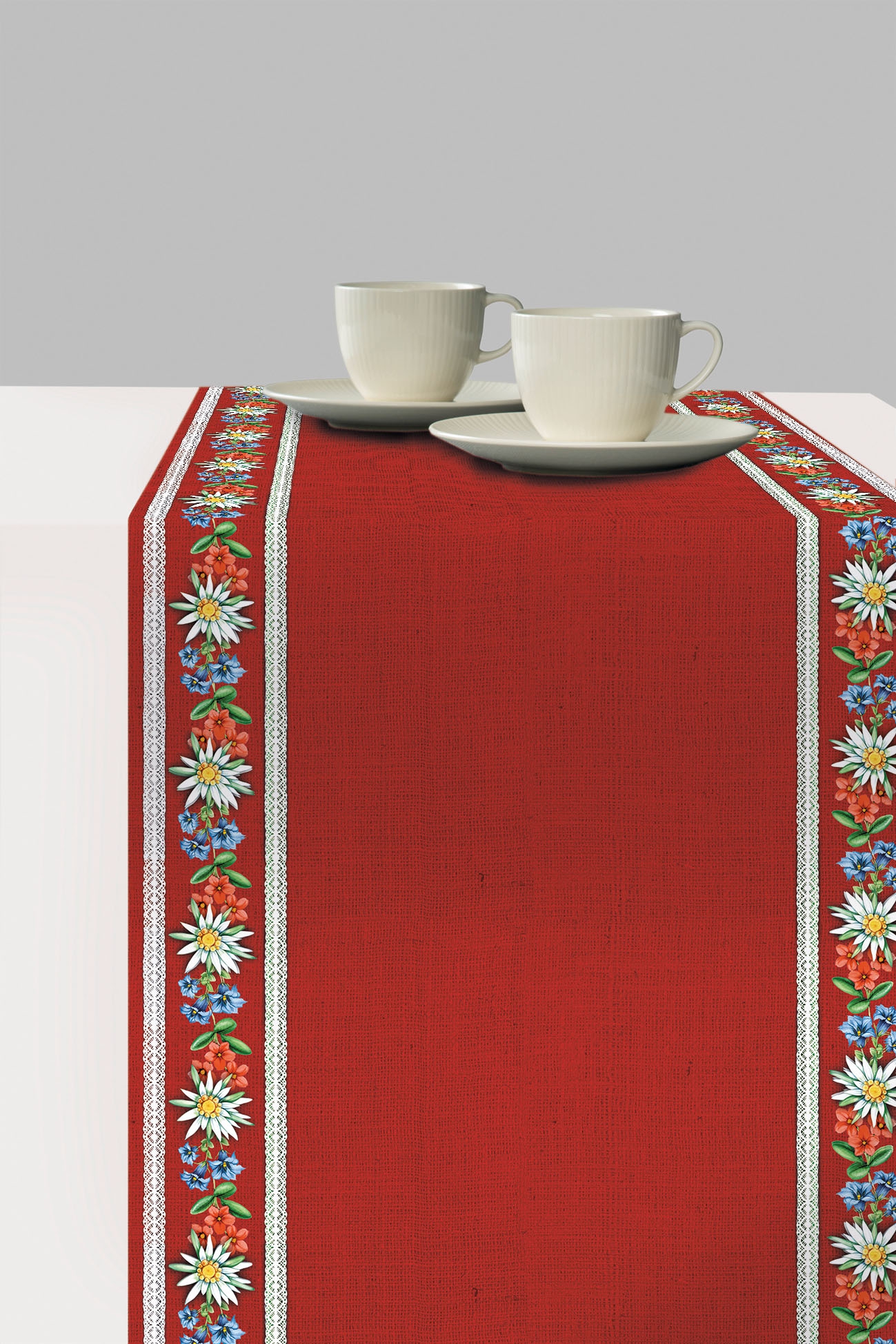 Tablerunners - Bavarian Flowers Red