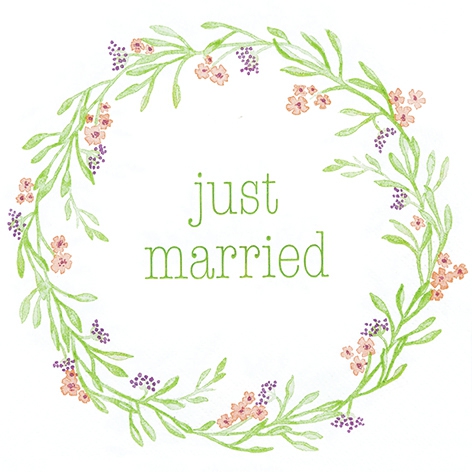 Servietten 33x33 cm - Mia: Just Married