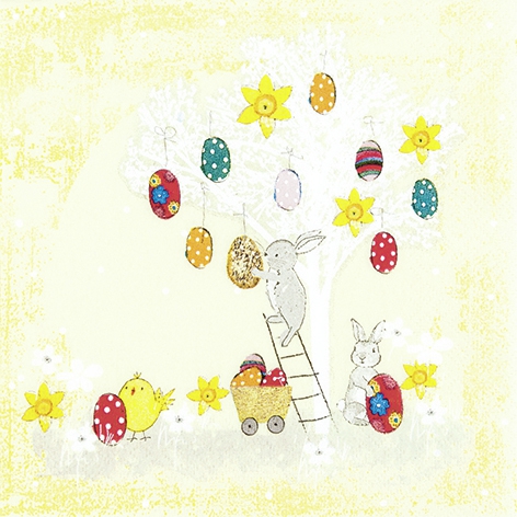 Servietten 33x33 cm - Easter Tree