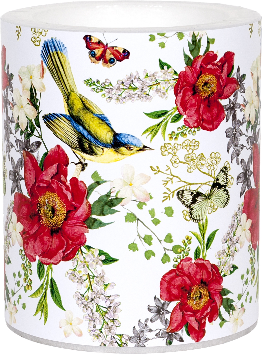 Dekorkerze - Bird and Roses, Rosen, Vögel Dekorkerze - Bird and Roses