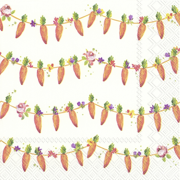 Servietten 25x25 cm - CARROTS GARLAND