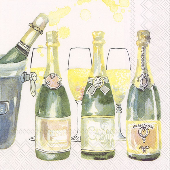 Servietten 33x33 cm - CHAMPAGNE PARTY light rose