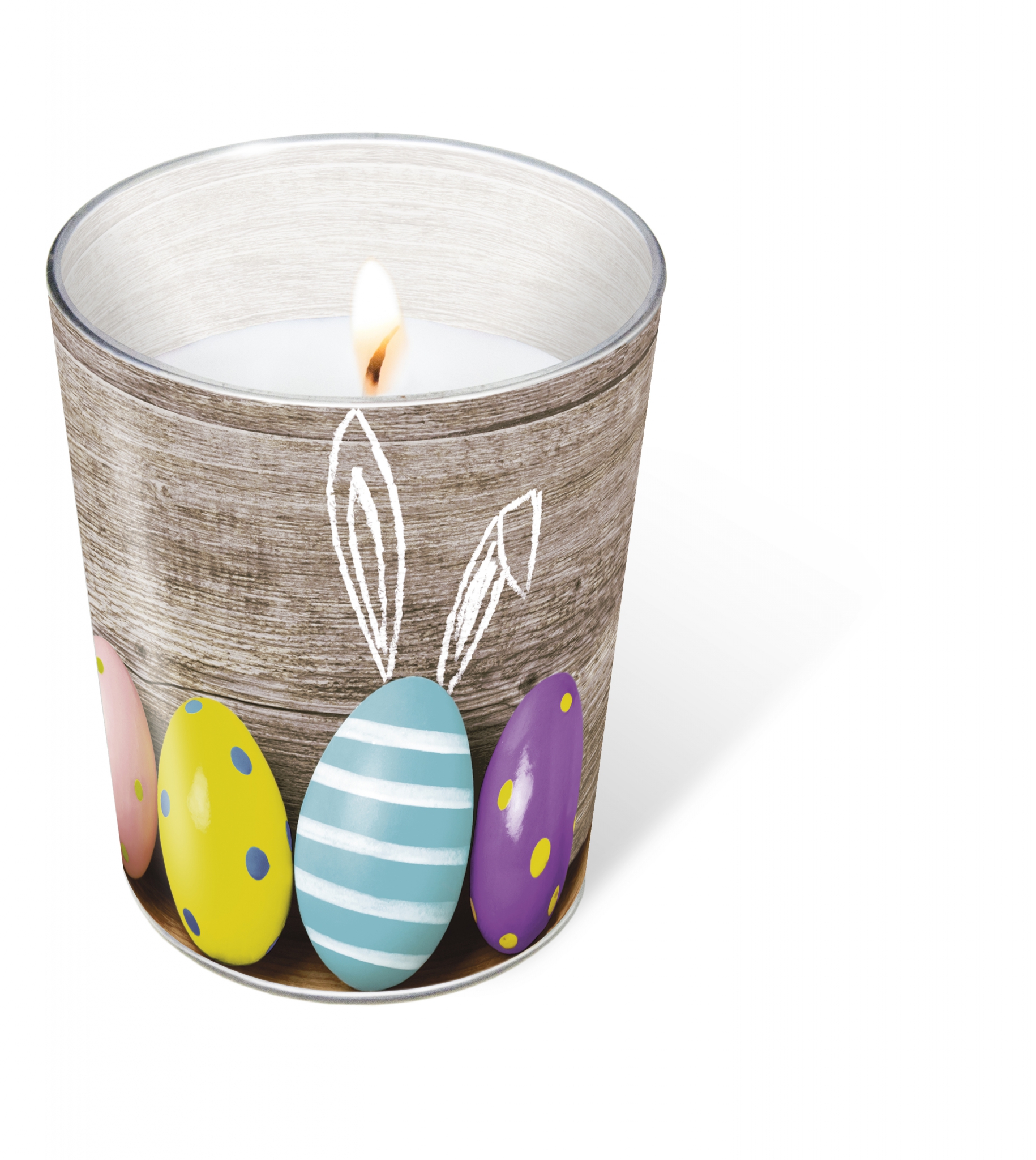 Glaskerze - Hide seek, Ostereier Glaskerze - Hide seek