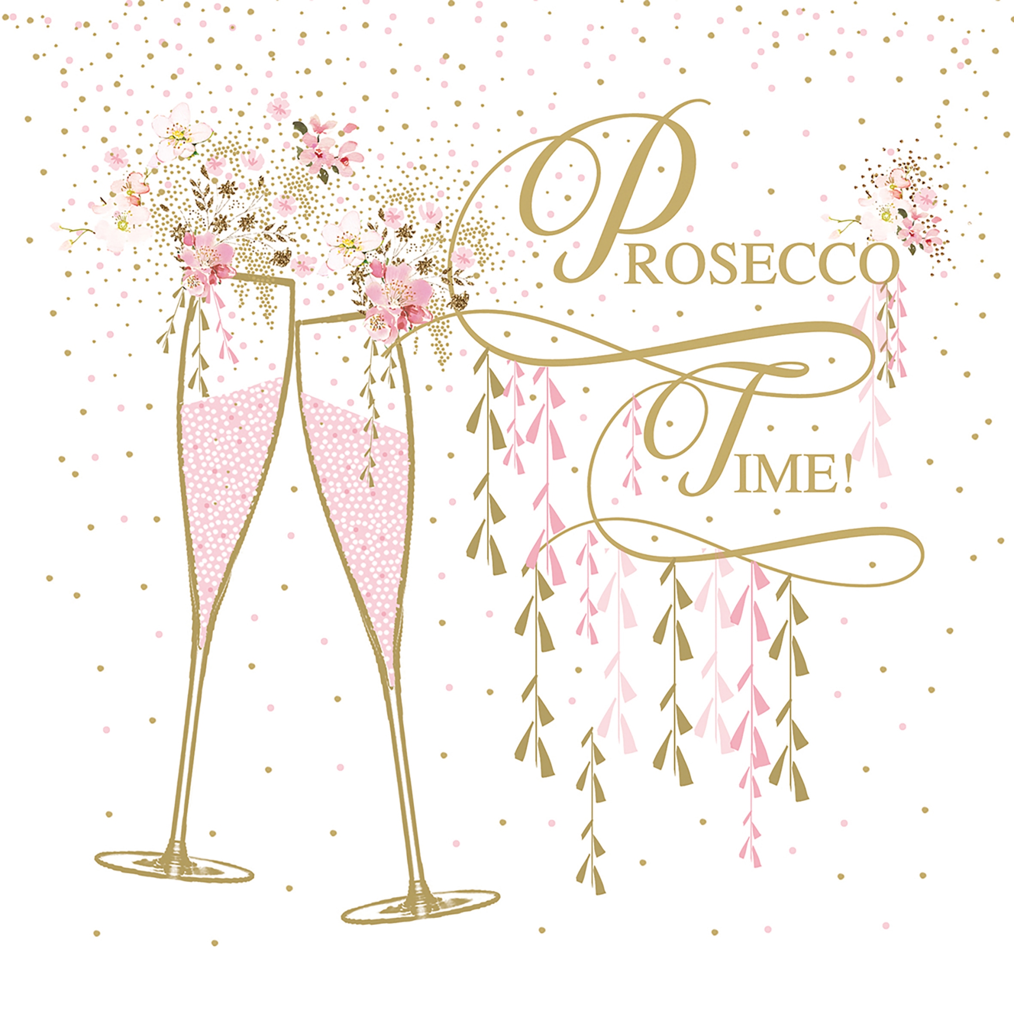 Servietten 33x33 cm - Prosecco Time