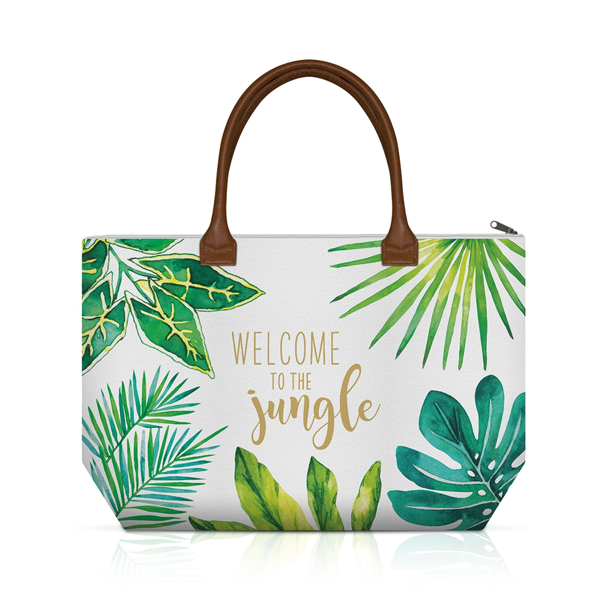 Shopping Bag - Jungle, Schriften, Palmenblätter Shopping Bag - Jungle
