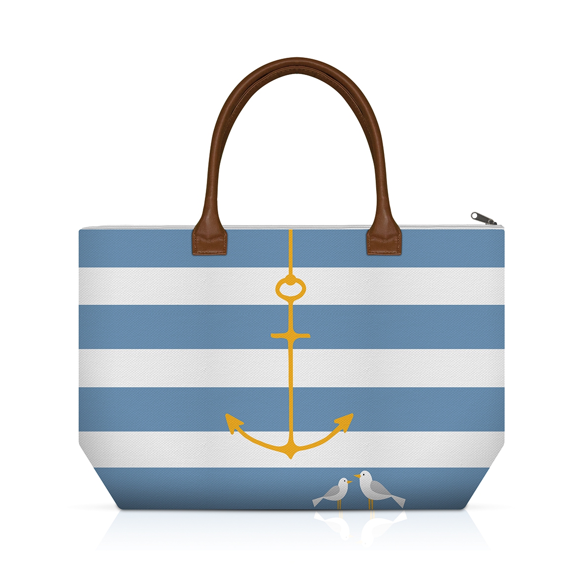 Shopping Bag - Beach, Streifen, Anker, Möwen Shopping Bag - Beach