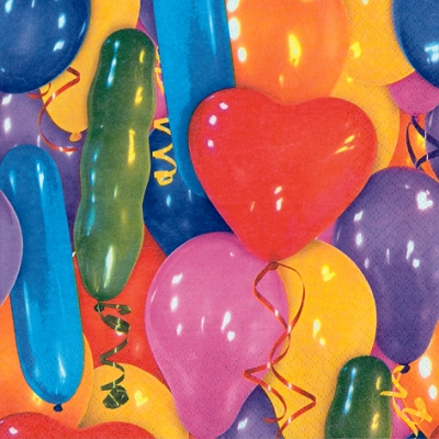 Servietten 33x33 cm - Balloons