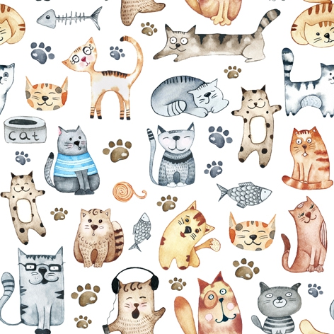 Servietten 33x33 cm - Pet Cats, Katzen, Tiere Servietten 33x33 cm - Pet Cats